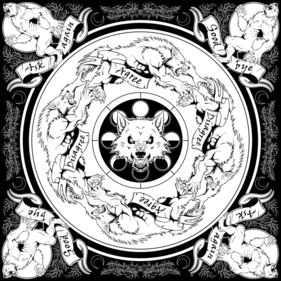Werewolf Divination Bandana Design